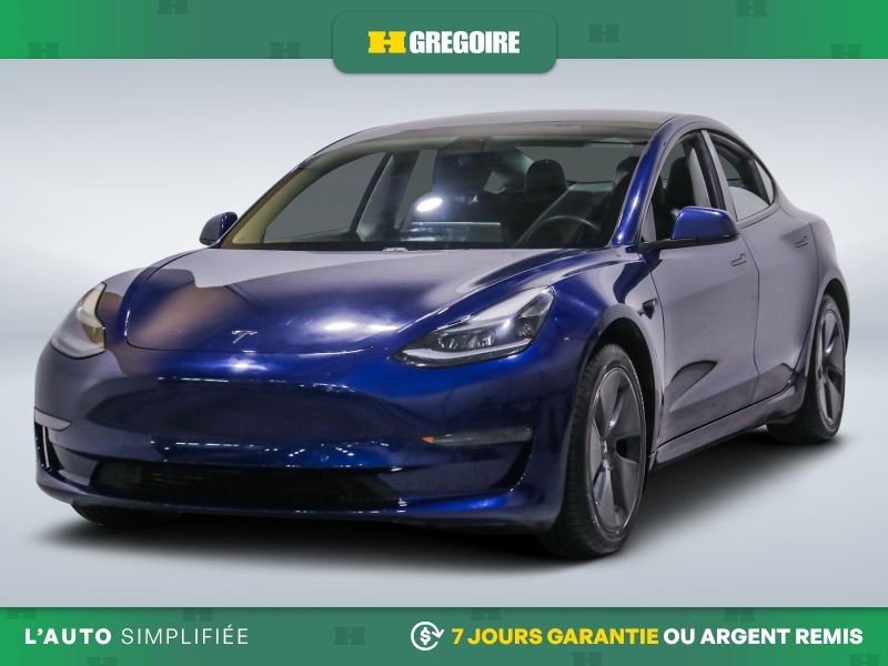Tesla Model 3 Standard Range Plus AUTO AC CUIR TOIT NAV MAGS CAM 2021 Bleu
