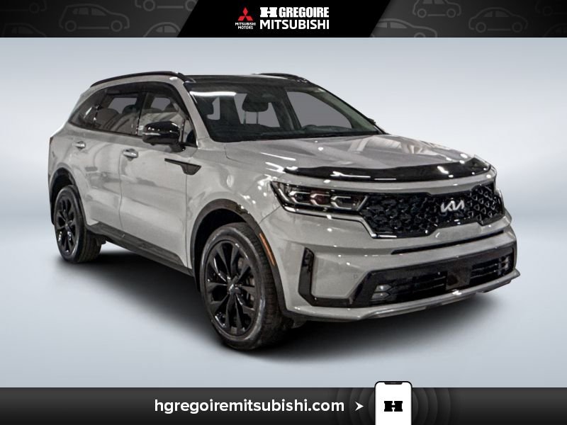 Kia Sorento SX *AWD* 6 Passager Cuir Toit Mags Carplay 2023 Gris