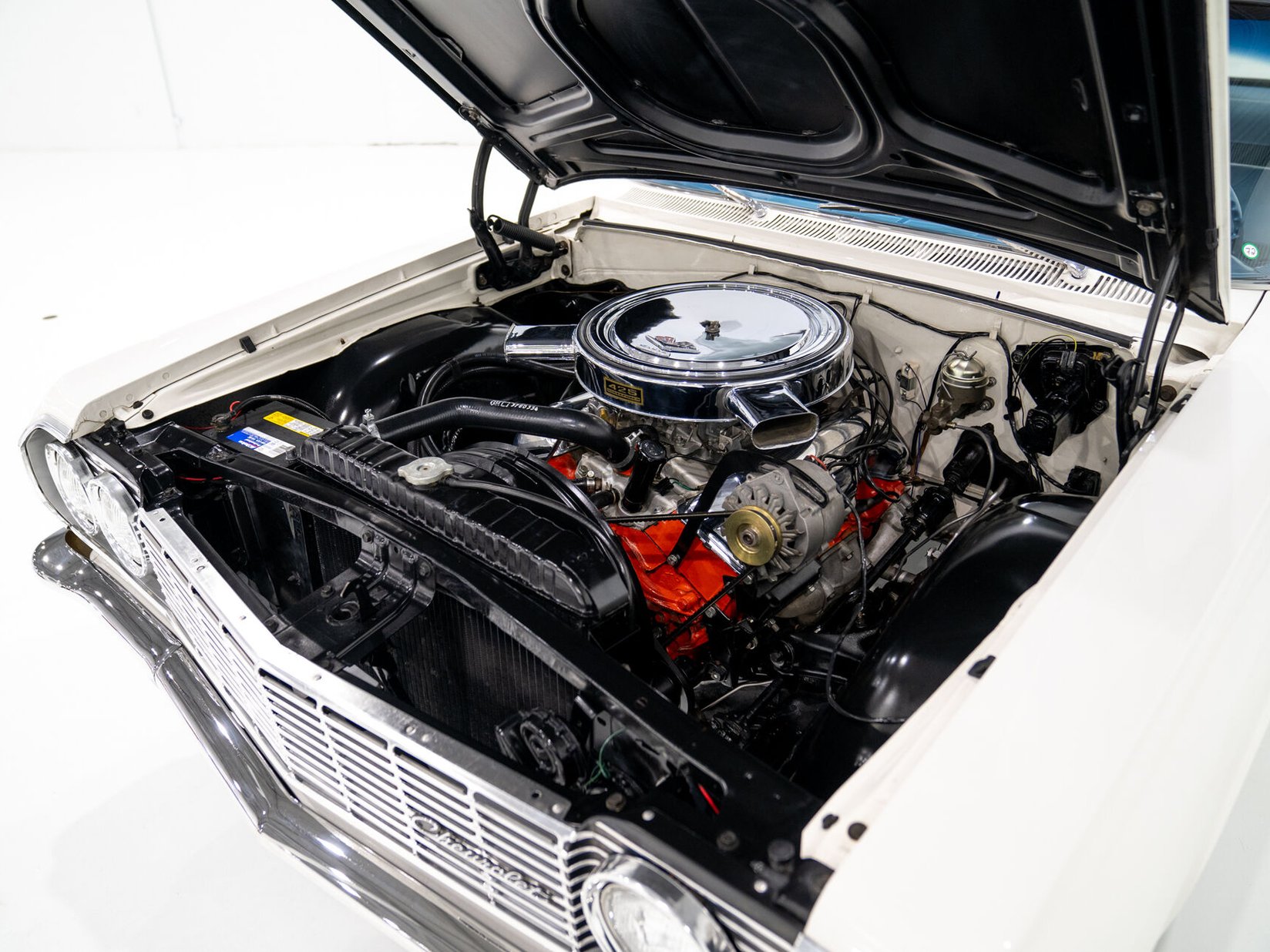 1964 Chevrolet Biscayne Matching 409 / 425HP Transmission 4 Vitesse Complètement Entièrement restauré **PRIX EN USD** White Montreal - photo #18