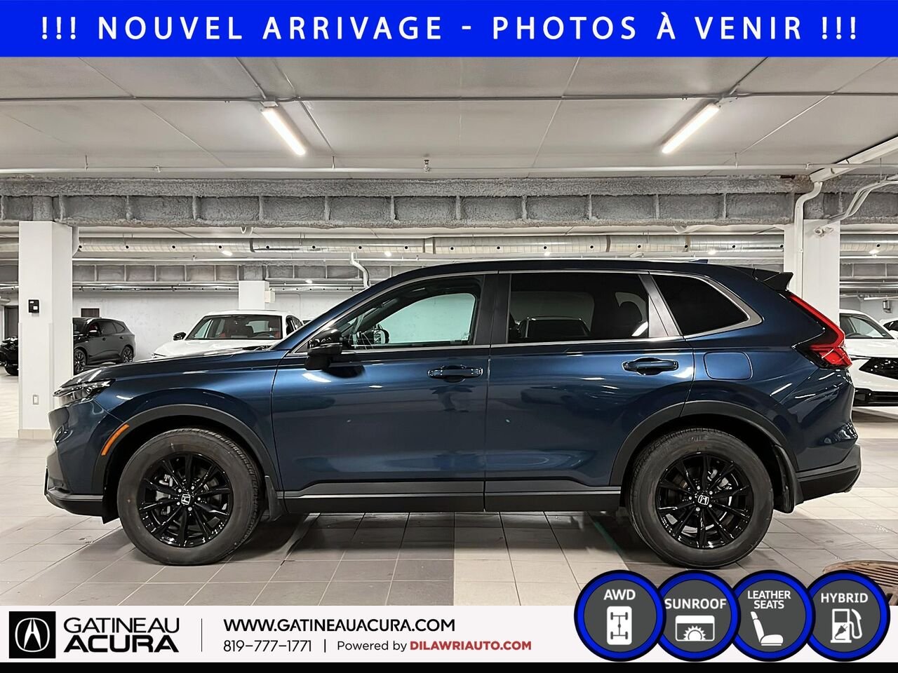 Honda CR-V hybride EX-L Traction Intégrale 2024 Bleu Ottawa & Gatineau - photo #8