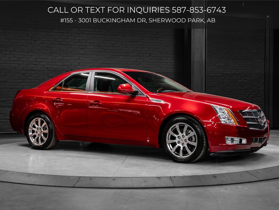 2009 Cadillac CTS w/1SB | Heated & Cooled Seats | Dual Climate Control | Low Km's | Clean CARFAX Red