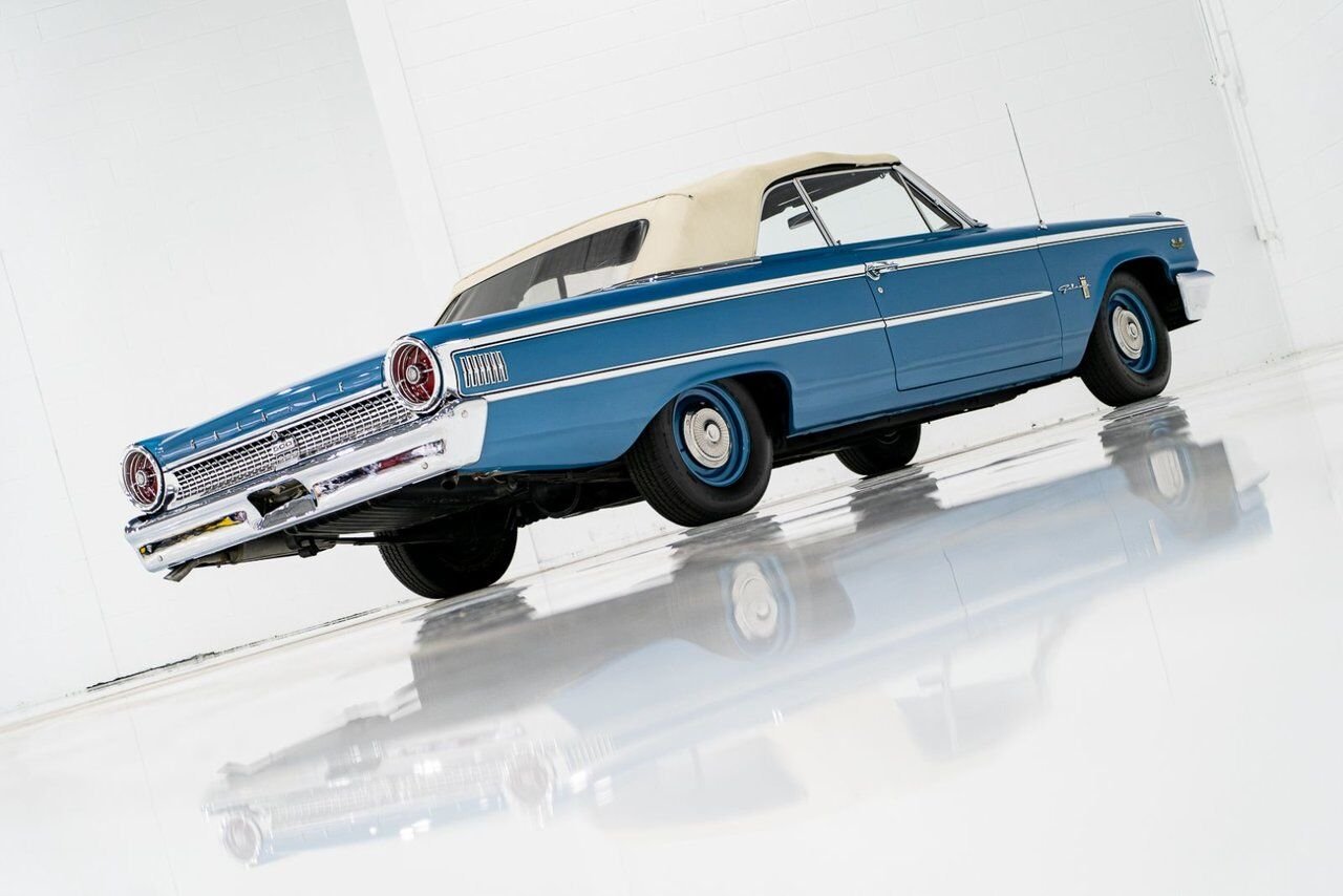 1963 Ford Galaxie 500 *PRIX EN USD* 406 Cu In TriPower 4-Speed Convertible Blue Montreal - photo #36
