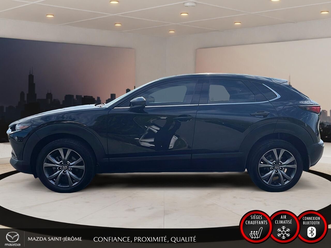 2023 Mazda CX-30 GT | CUIR | TOIT OUVRANT | NAVIGATION | AWD | CAMÉRA 360 Black Saint-Jérôme - photo #10