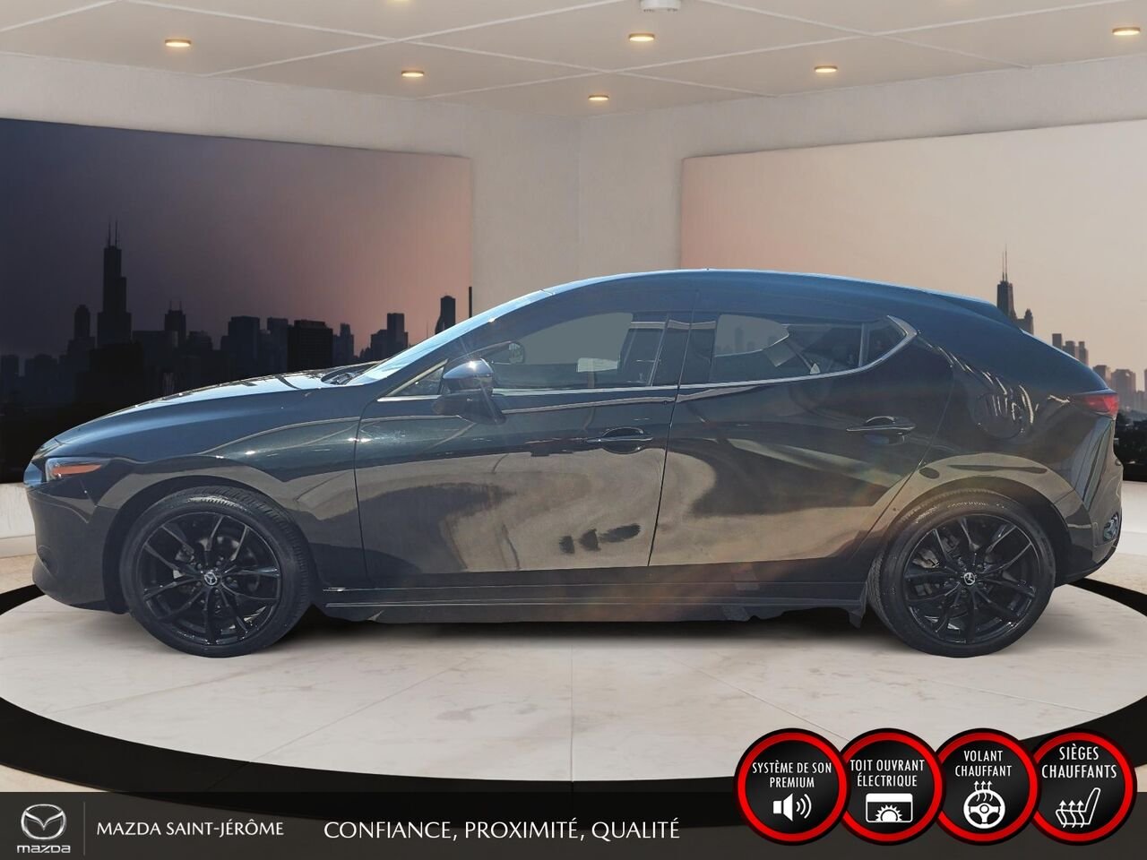 Mazda Mazda3 Sport GT | 30 000 KM | CUIR | TOIT OUVRANT | NAVIGATION 2022 Noir Saint-Jérôme - photo #10