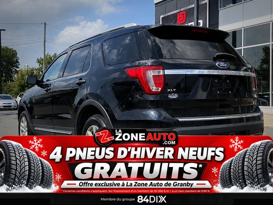 Ford Explorer XLT AWD 5000lbs capacite de remorquage 2018 Noir