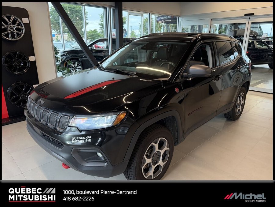 Jeep Compass Trailhawk 4x4, Entrée sans clef, Attache remorque 2022 Noir
