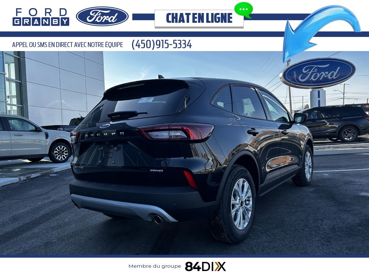 2025 Ford Escape Agate Black Metallic Granby - photo #2