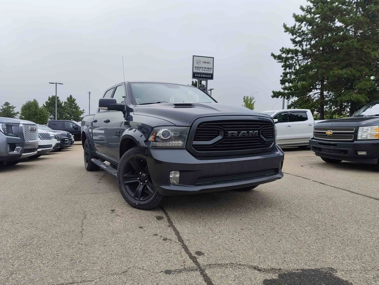 2018 Ram 1500 Sport 4x4 Crew Cab 5'7 Box *Ltd Avail* Grey Sherwood Park - photo #1