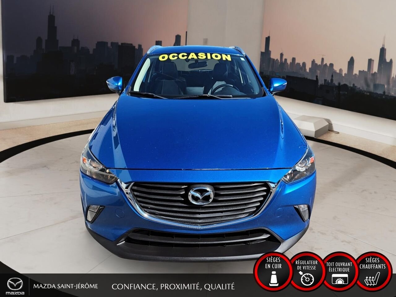 2016 Mazda CX-3 GS LUXURY | JAMAIS ACCIDENTÉ | TOIT OUVRANT | CUIR | MAGS Blue Saint-Jérôme - photo #2