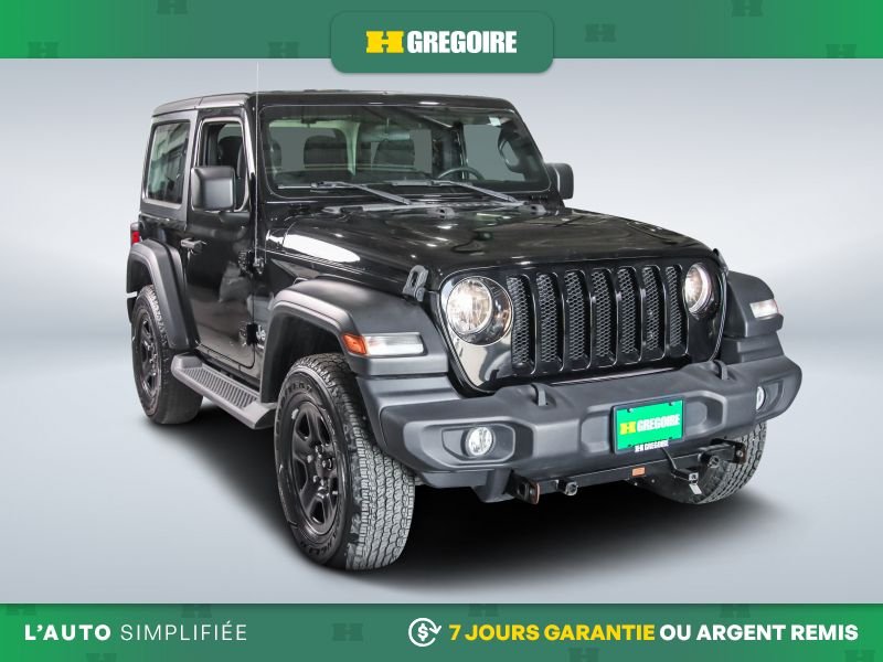 Jeep Wrangler 821782 | Sport 4WD AUTO A/C MAGS CAM RECUL BLUETOOTH 2019 Noir Laval - photo #0