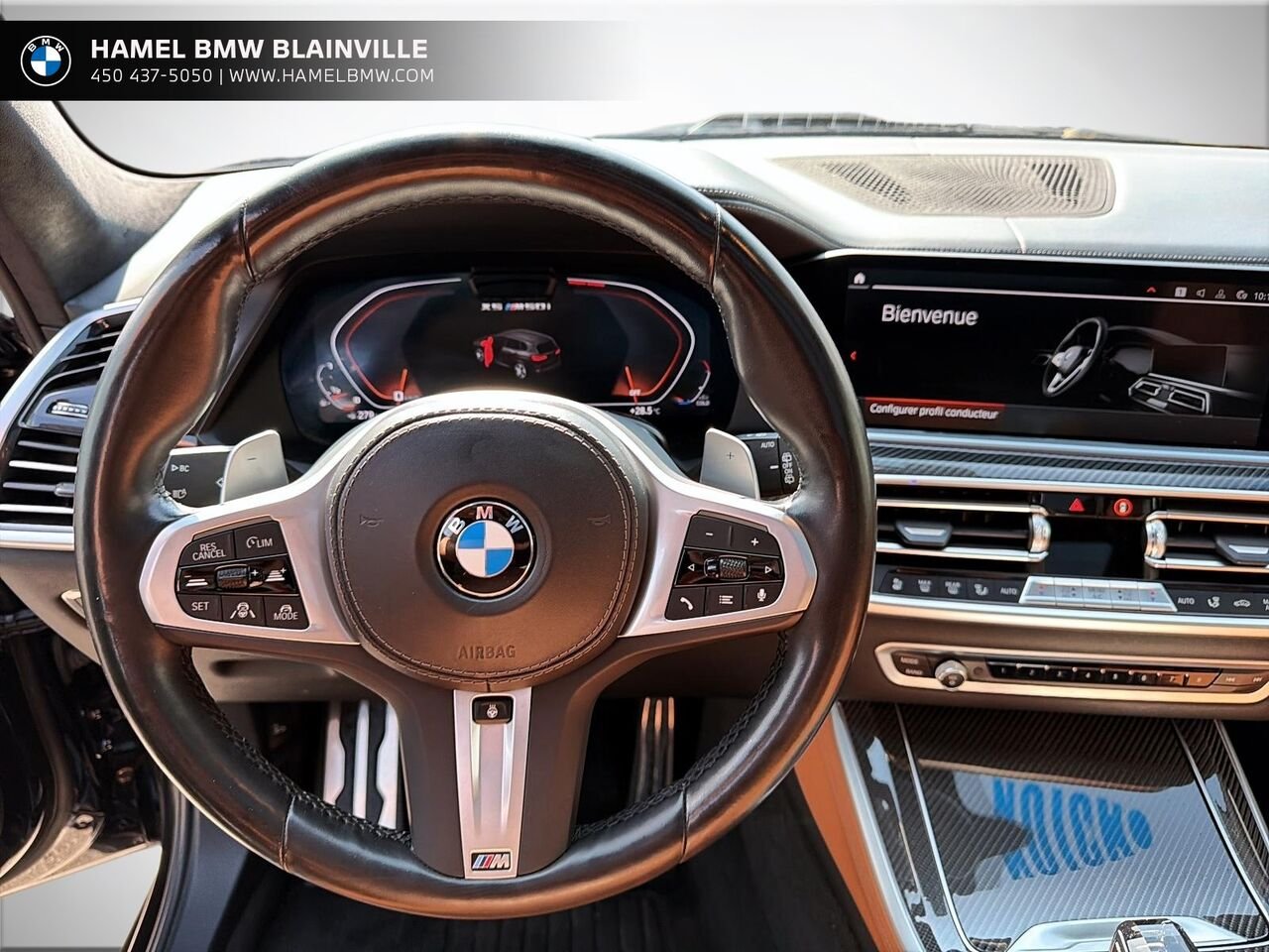 BMW X5 M50i véhicule d'activités sportives 2022 Bleu Blainville - photo #11