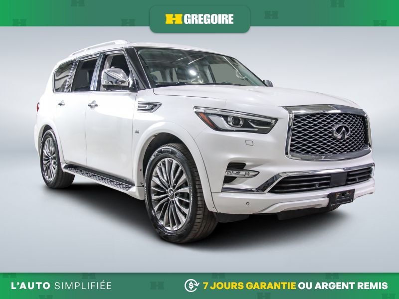 2019 Infiniti QX80 LIMITED AWD AUTO A/C CUIR TOIT NAV GR ELECT MAGS C White