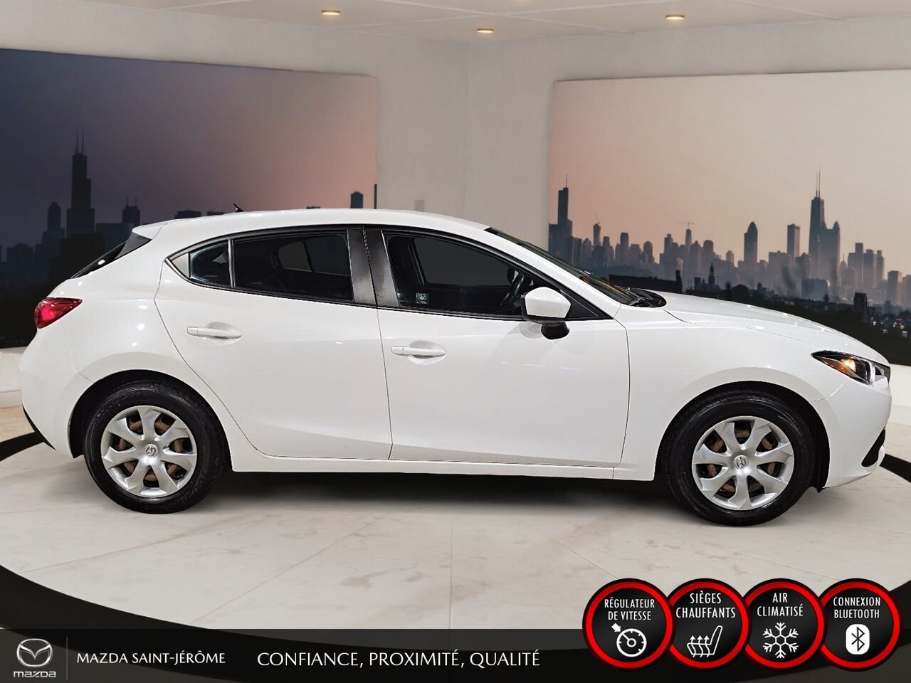 Mazda Mazda3 Sport GX | JAMAIS ACCIDENTÉ | A/C 2016 Blanc Saint-Jérôme - photo #4