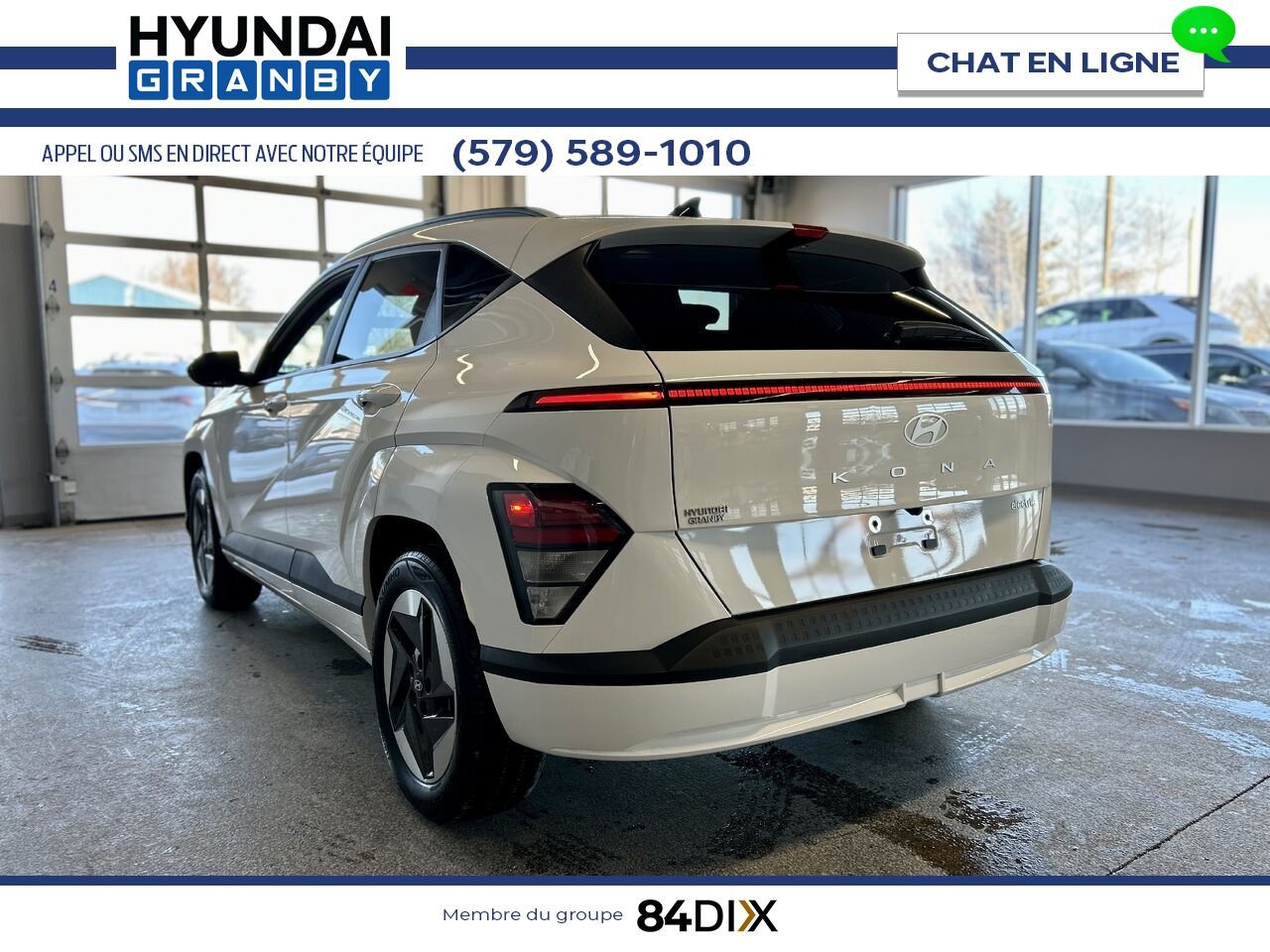 Hyundai Kona électrique 2024 Blanc Granby - photo #4