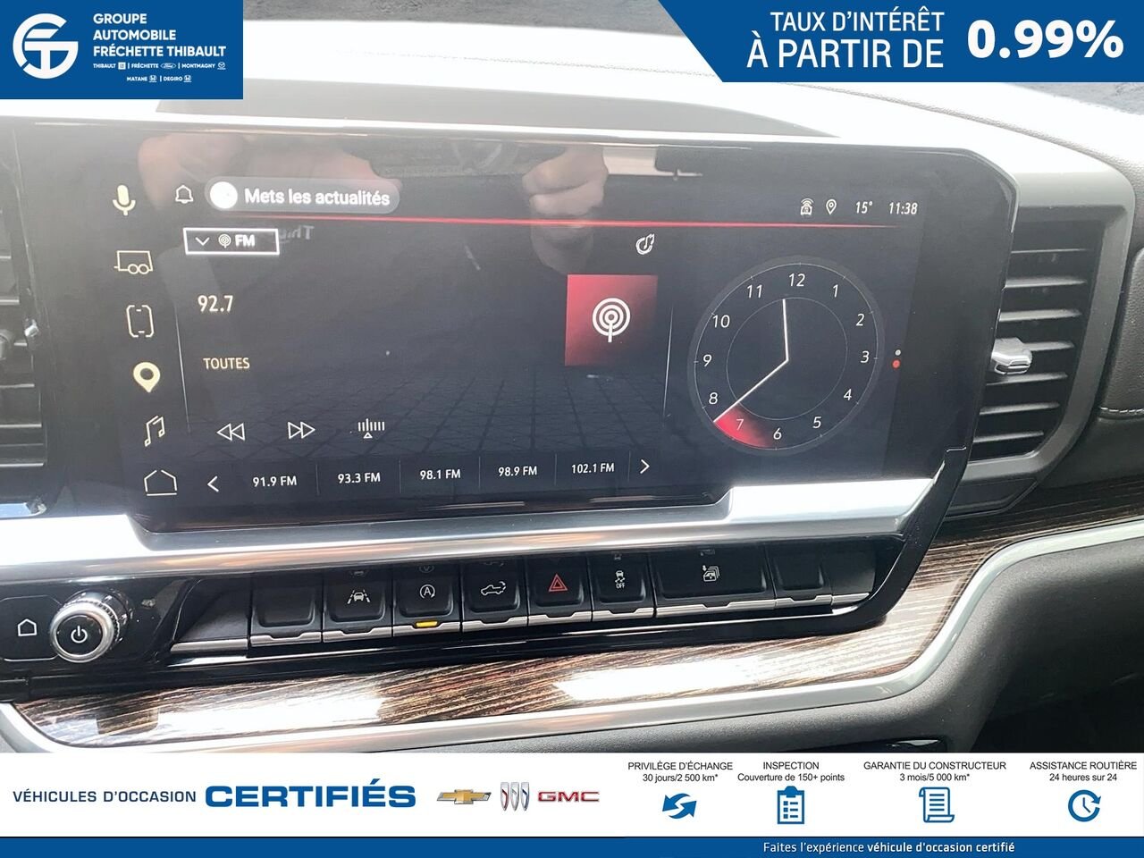 GMC SIERRA K15 Elevation cabine multiplace 4RM 157 po 2026 Noir Montmagny - photo #12