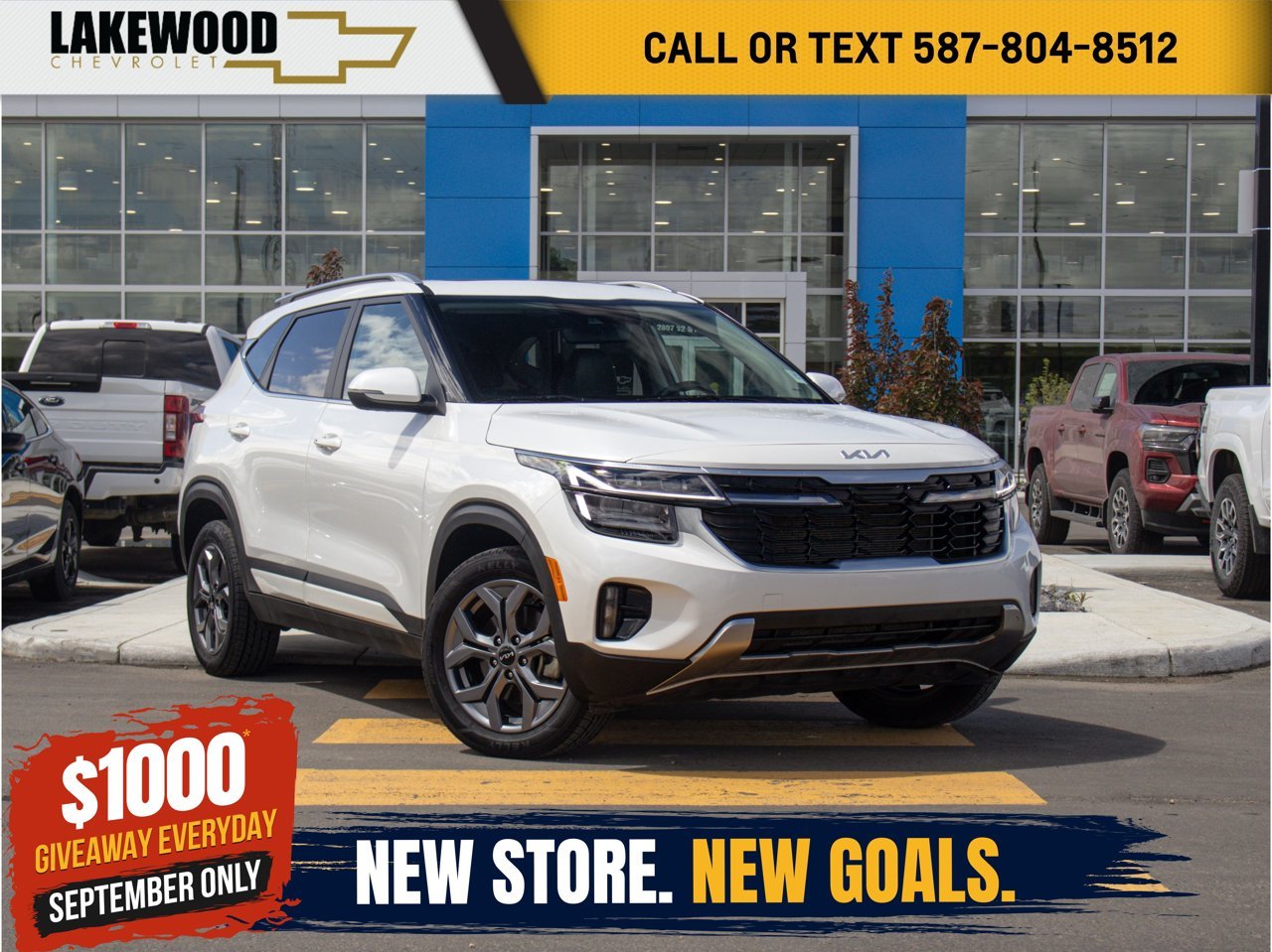 2025 Kia Seltos EX AWD White Sherwood Park - photo #0
