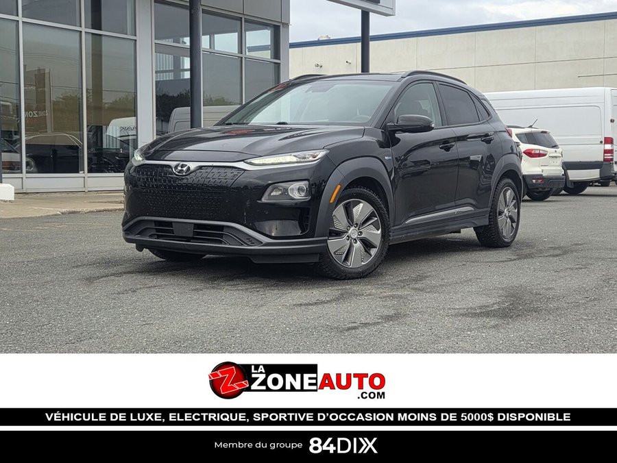 Hyundai Kona électrique Ultimate + Toit panoramique et Cuir 2019 Noir