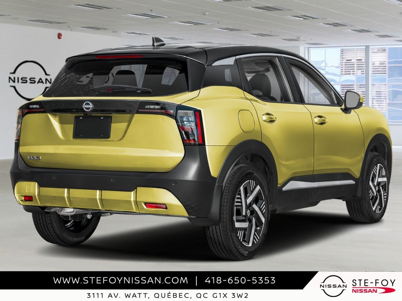 NISSAN Kicks 2026 Jaune yuzu métallisé/Noir intense Ste-Foy - photo #1