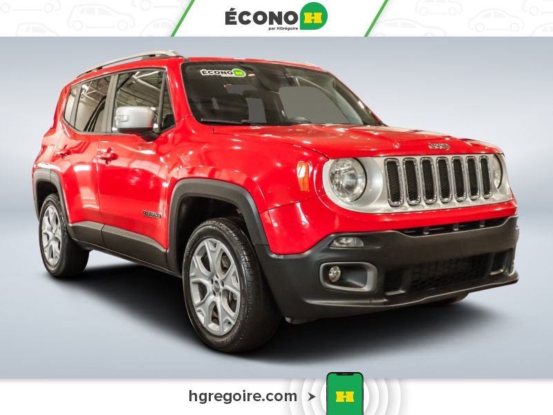 Jeep Renegade 822863A | Limited 4X4 CUIR TOIT NAV BLUETOOTH CAMÉRA MAGS 2018 Rouge Laval - photo #0