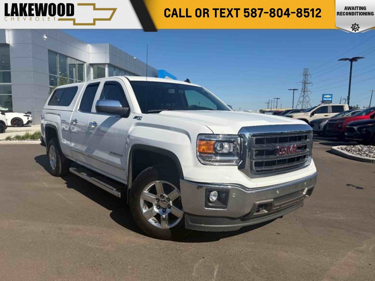 2014 GMC Sierra 1500 4WD Double Cab Standard Box SLT White Sherwood Park - photo #0