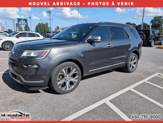 Ford Explorer Platinum 4rm-cuir-toit pano-sièges chauffant et climatisé-volant chauffant 2019 Argent