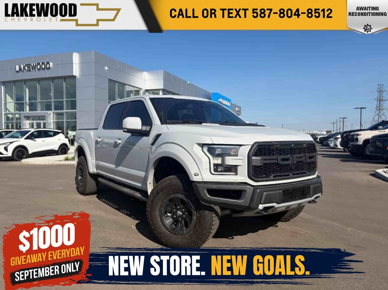 2017 Ford F-150 4WD SuperCrew 145 Raptor White Sherwood Park - photo #0