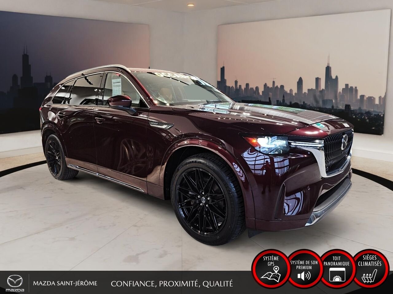 2024 Mazda CX-90 hybride léger Red Sainte-Agathe-des-Monts - photo #3