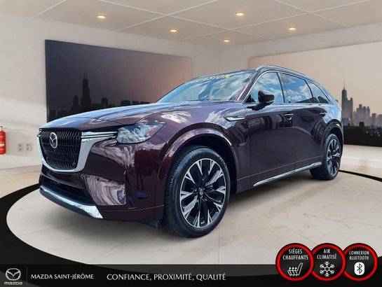 Mazda CX-90 hybride léger Signature | TOIT OUVRANT | CAMÉRA 360 | 2025 Rouge
