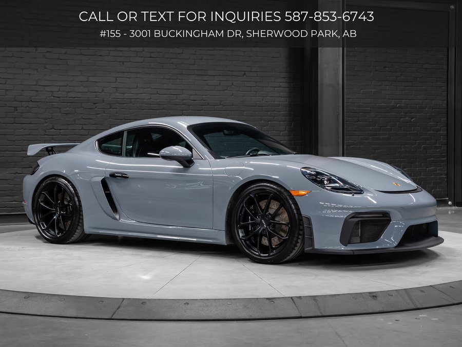 2023 Porsche 718 Cayman GT4 | Sport Chrono | Auto Rev Match | 6 Speed Manual Grey