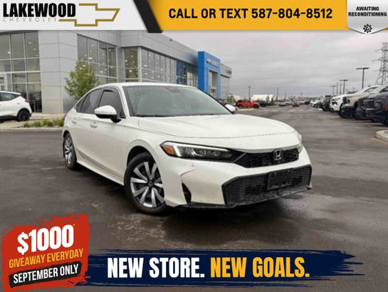 2025 Honda Civic Sedan LX 2.0L | Heated Seats White