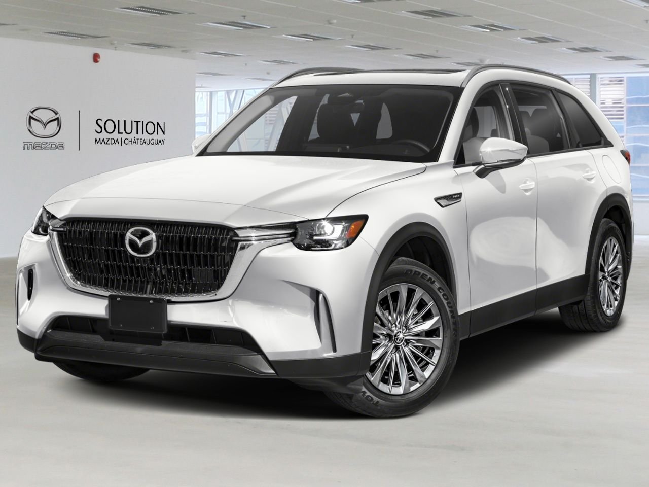 MAZDA CX-90 hybride rechargeable GS-L TI 2026 Blanc rhodium métallisé Châteauguay - photo #0