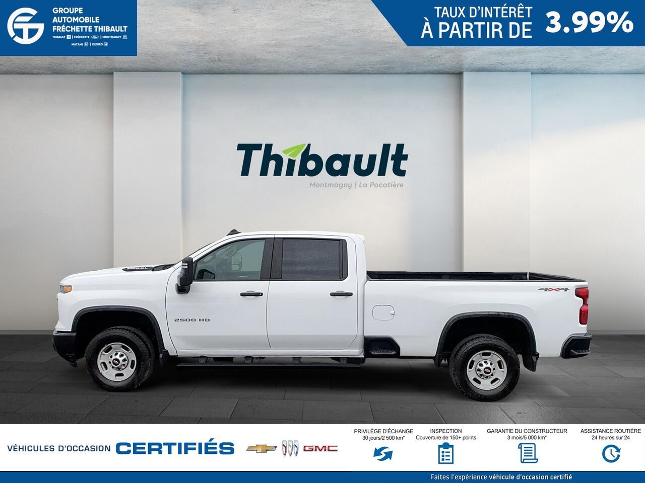 Chevrolet Silverado 2500HD WT cabine multiplace 4RM 172 po 2024 Blanc Montmagny - photo #4