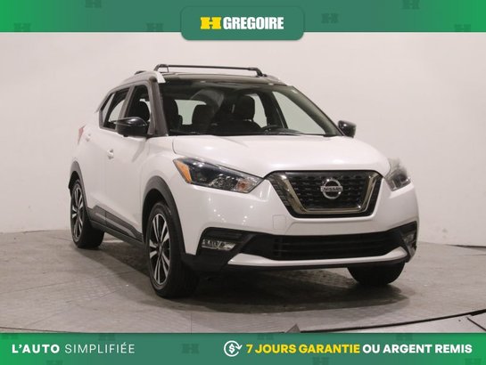 2019 Nissan Kicks SR AUTO A/C CUIR GR ELECT MAGS CAM RECUL BLEUTOOTH White