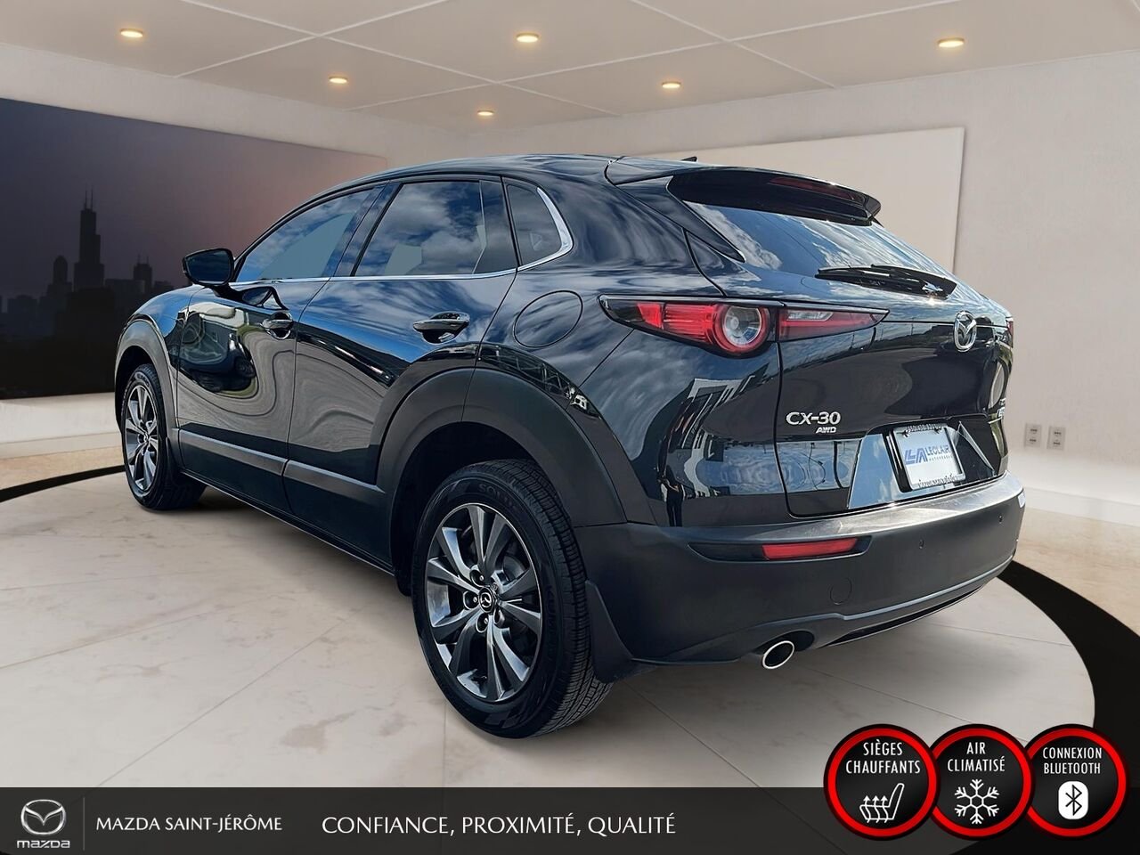 2023 Mazda CX-30 GT | CUIR | TOIT OUVRANT | NAVIGATION | AWD | CAMÉRA 360 Black Saint-Jérôme - photo #9