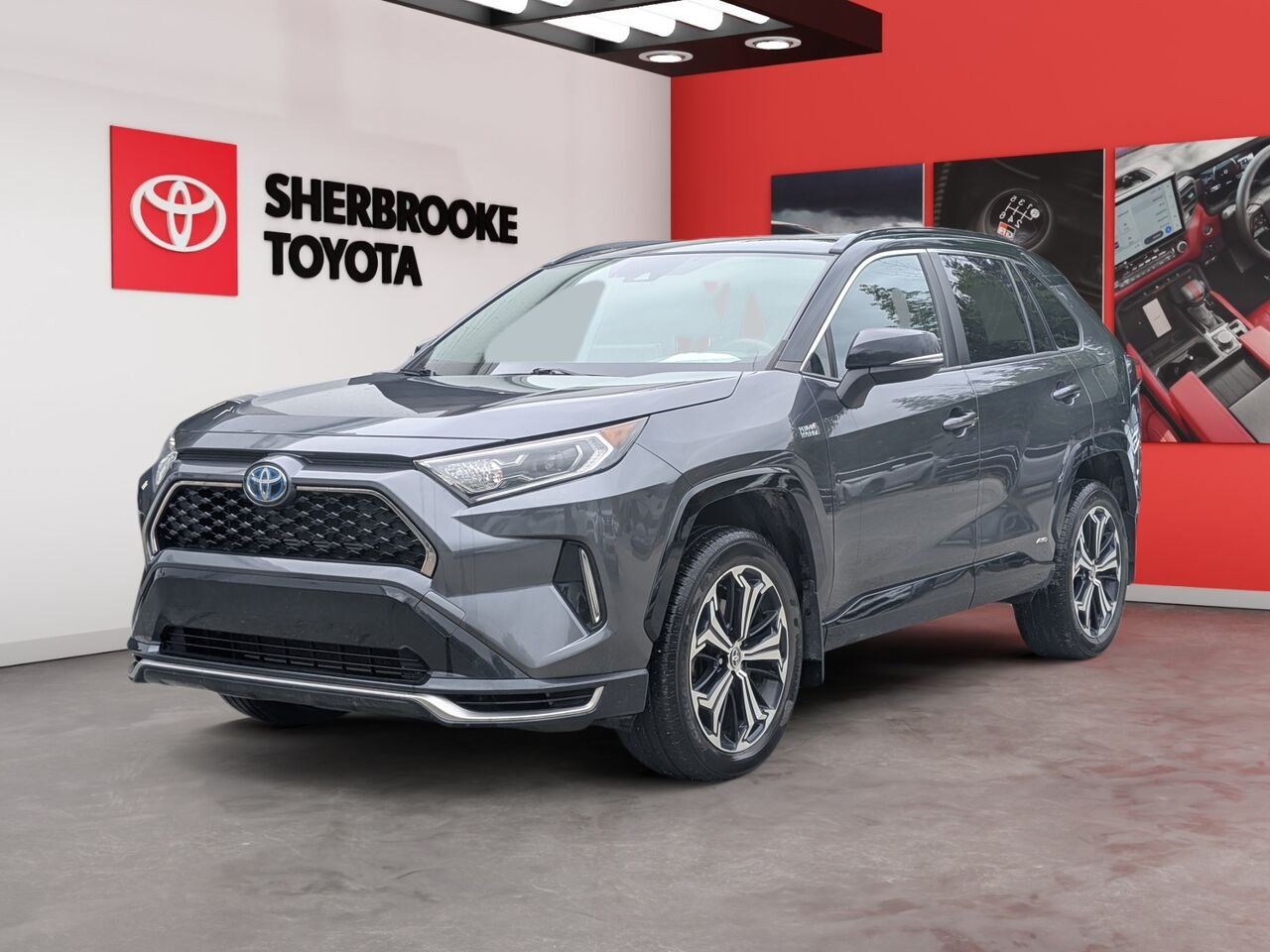 Toyota RAV4 Prime XSE PRIME-HYBRIDE BRANCHABLE/SIÈGES CHAUFFANTS/TOIT OUVRANT/VOLANT CHAUFFANT/AC BIZONE 2021 Gris Sherbrooke - photo #0