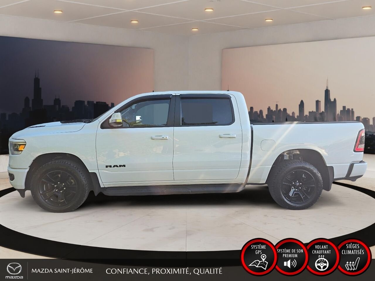 Ram 1500 Sport | caisse de 5 pi 7 po | CUIR | 4X4 | 2022 Blanc Saint-Jérôme - photo #11