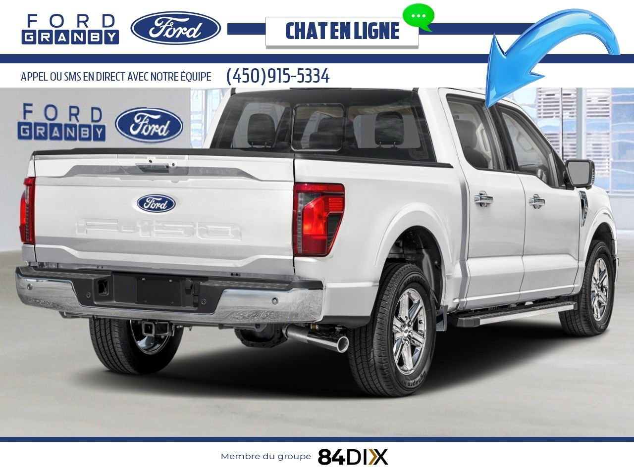 Ford F-150 2025 Blanc Oxford Granby - photo #2