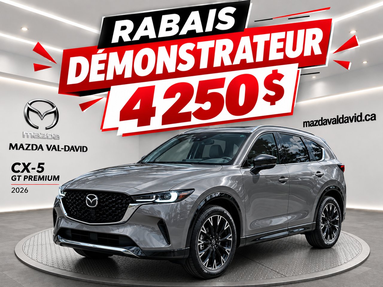 2026 Mazda CX-5 GT Machine Grey Metallic Val-David - photo #0