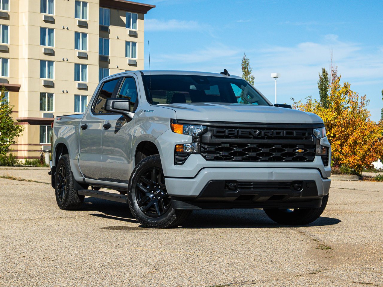 2024 Chevrolet Silverado 1500 4WD Crew Cab 147 Custom Grey Sherwood Park - photo #1