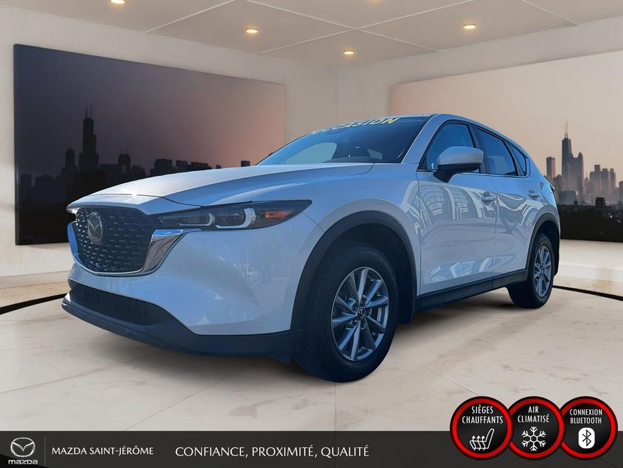 Mazda CX-5 GS | 1 PROPRIÉTAIRE | JAMAIS ACCIDENTÉ | AWD | CUIR | VOLANT CHAUFFANT 2024 Blanc