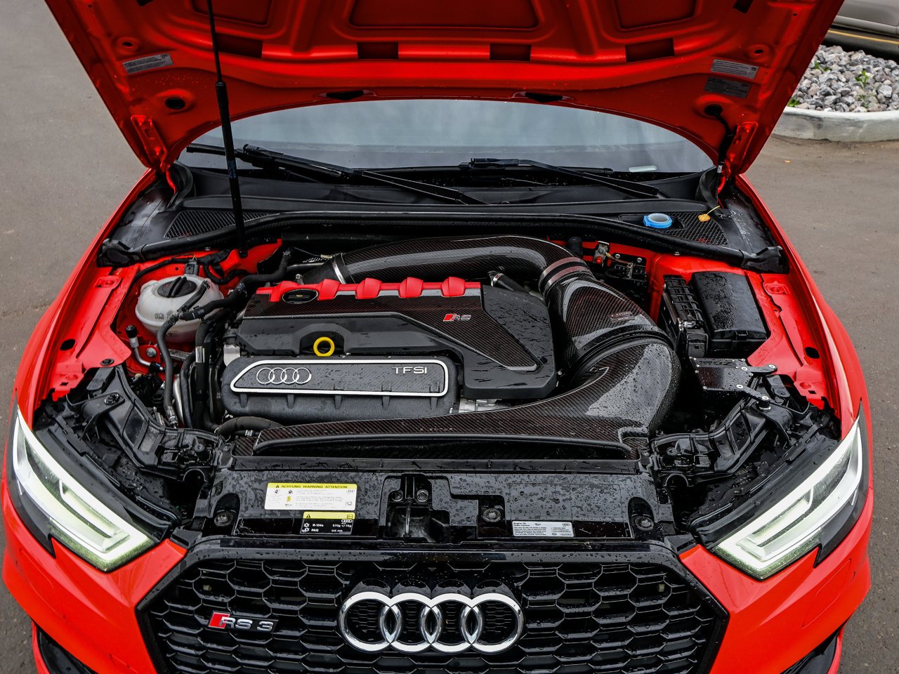 2018 Audi RS 3 Sedan 2.5 TFSI quattro S tronic Catalunya Red Metallic Sherwood Park - photo #8
