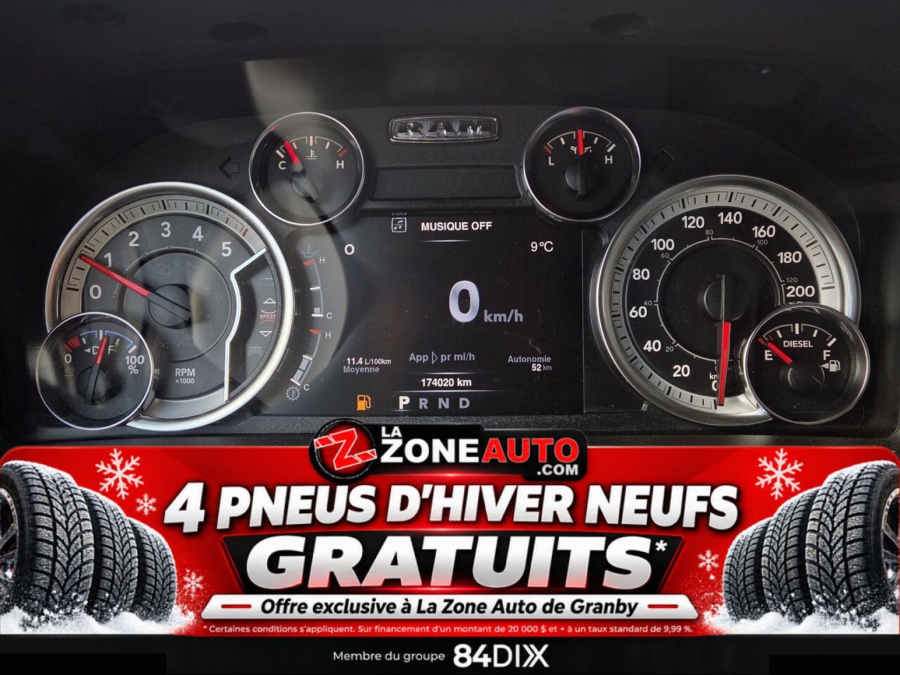 Ram 1500 Ecodiesel SLT 2019 Noir Granby - photo #16