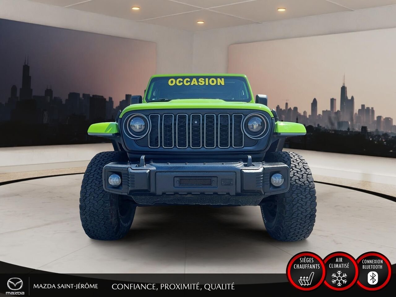 Jeep Wrangler Unlimited Sahara | LIFT KIT | GROS PNEUS | CUIR | 2021 Vert Saint-Jérôme - photo #2