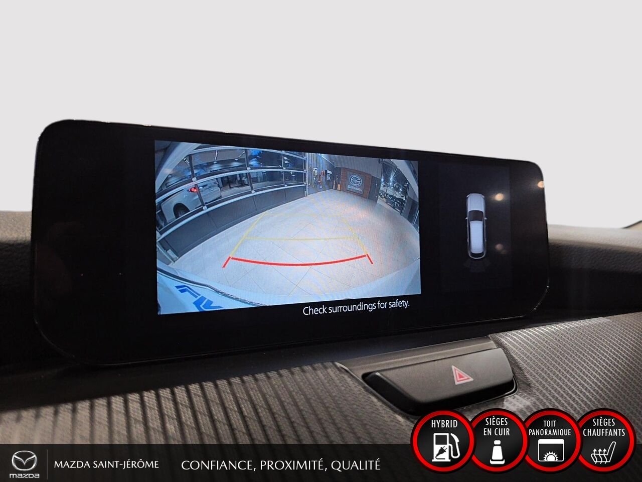 2024 Mazda CX-90 hybride rechargeable GS-L | 1 PROPRIÉTAIRE | HYBRIDE RECHARGEABLE | CUIR | TOIT OUVRANT | AWD White Saint-Jérôme - photo #19