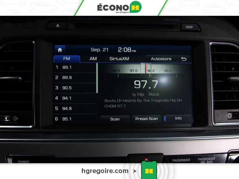 Hyundai Sonata 822298 | 2.4L SPORT TECH AUTO A/C GR ELECT MAGS 2016 Blanc Laval - photo #9