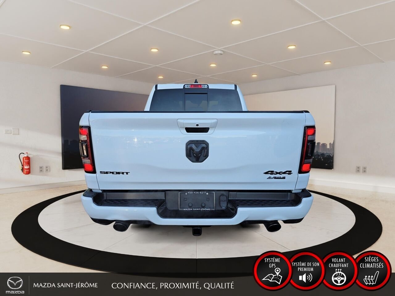 Ram 1500 Sport | caisse de 5 pi 7 po | CUIR | 4X4 | 2022 Blanc Saint-Jérôme - photo #6