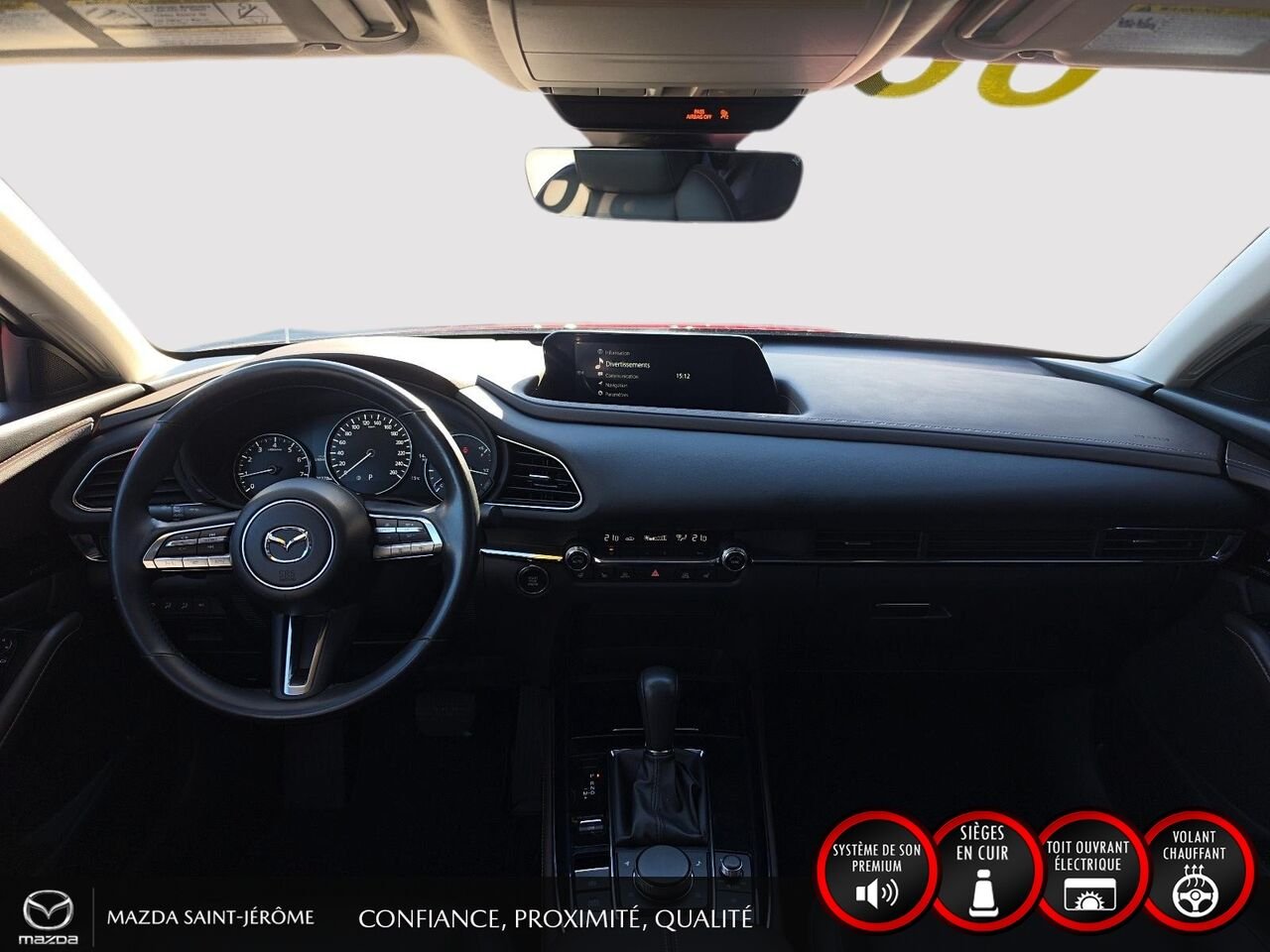 2023 Mazda CX-30 GT | 1 PROPRIÉTAIRE | JAMAIS ACCIDENTÉ | AWD | CUIR | TOIT OUVRANT | MAGS NOIR Red Saint-Jérôme - photo #21