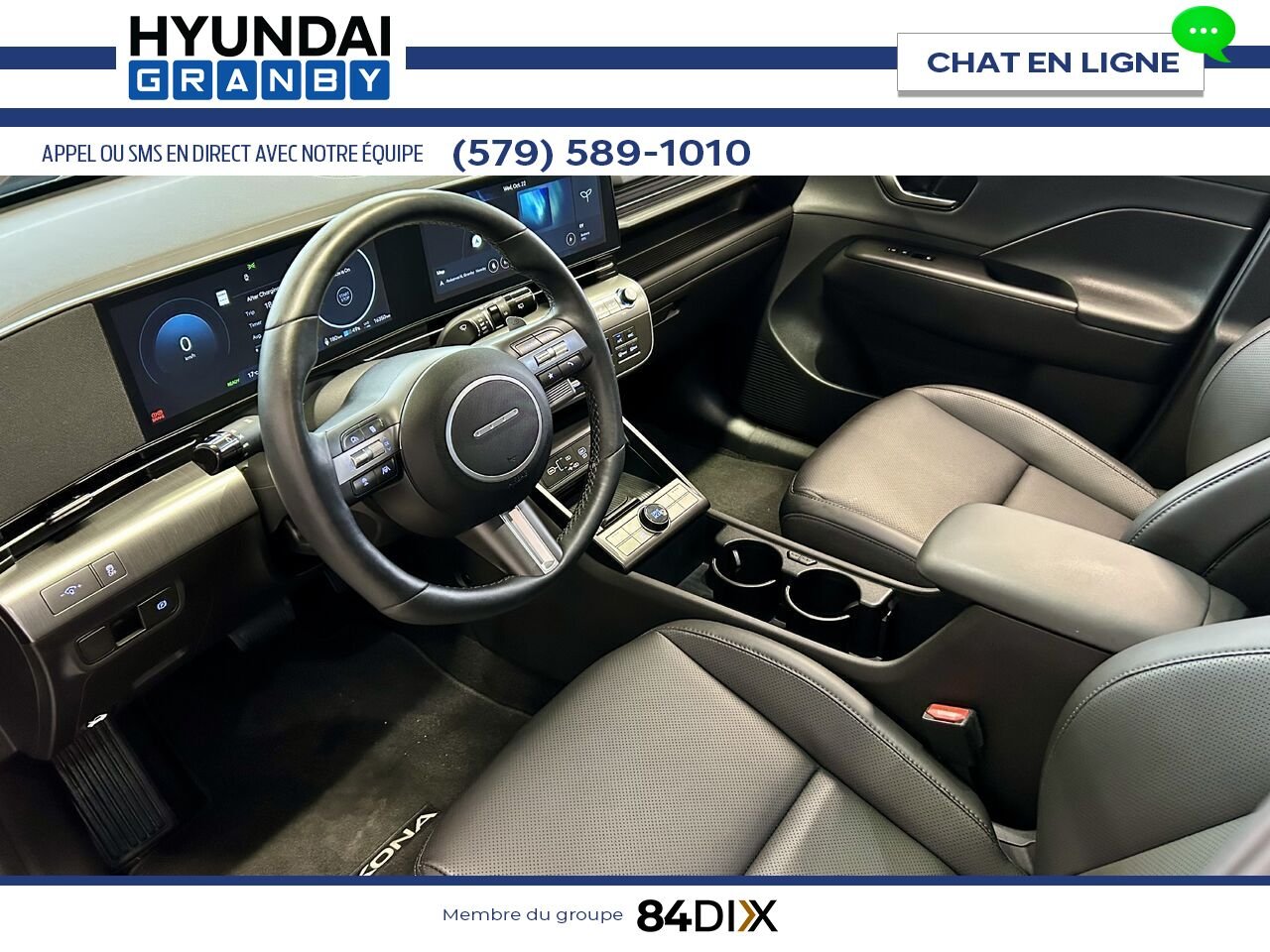 Hyundai Kona électrique 2025 Bleu Granby - photo #9