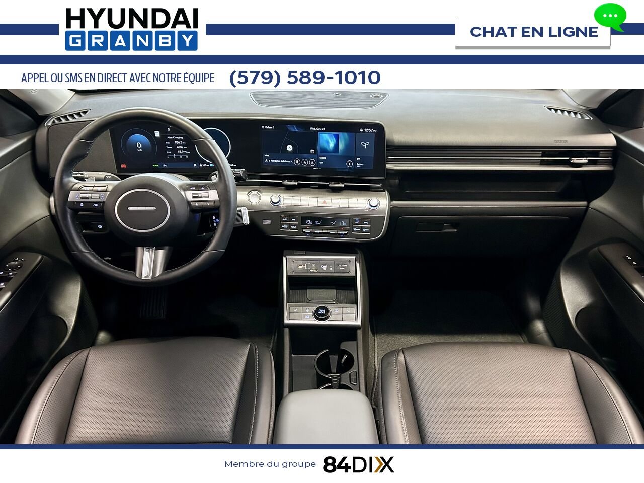 Hyundai Kona électrique 2025 Bleu Granby - photo #11