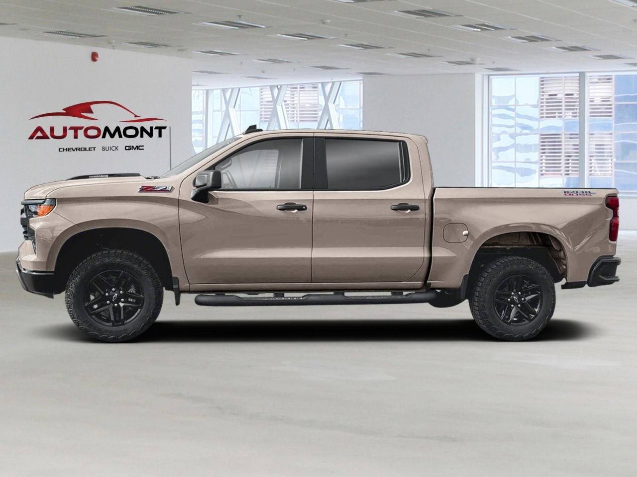 2026 CHEVROLET Silverado 1500 K1500 SILVERADO CREW CAB CUSTOM TRAIL BOSS STD/BOX (2CX) White Sands Mont-Laurier - photo #1